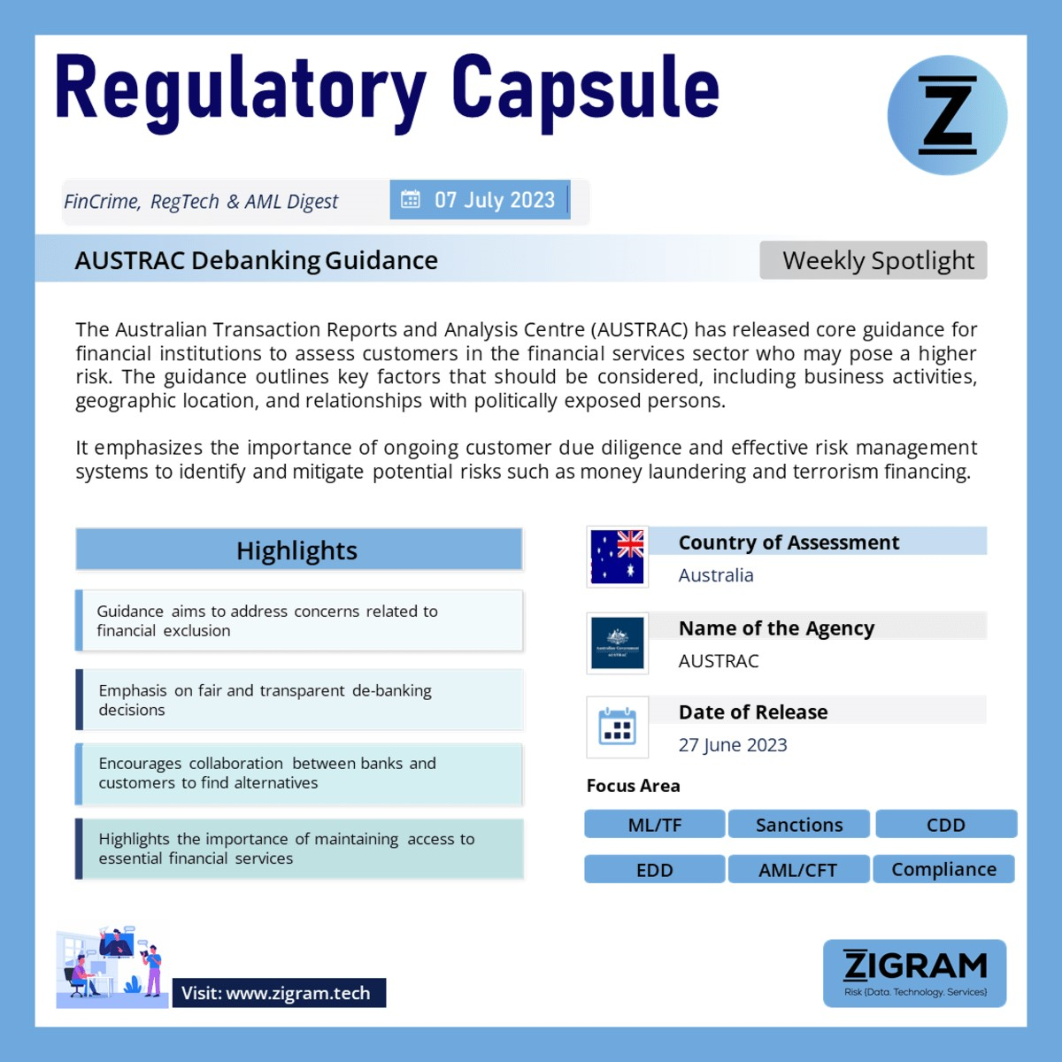 AUSTRAC Debanking guidance