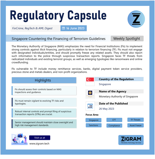 Singapore Countering the Financing of Terrorism Guidelines