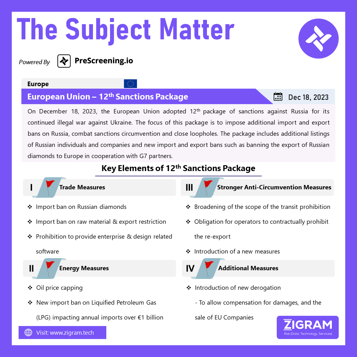 European Union – 12th Sanctions Package