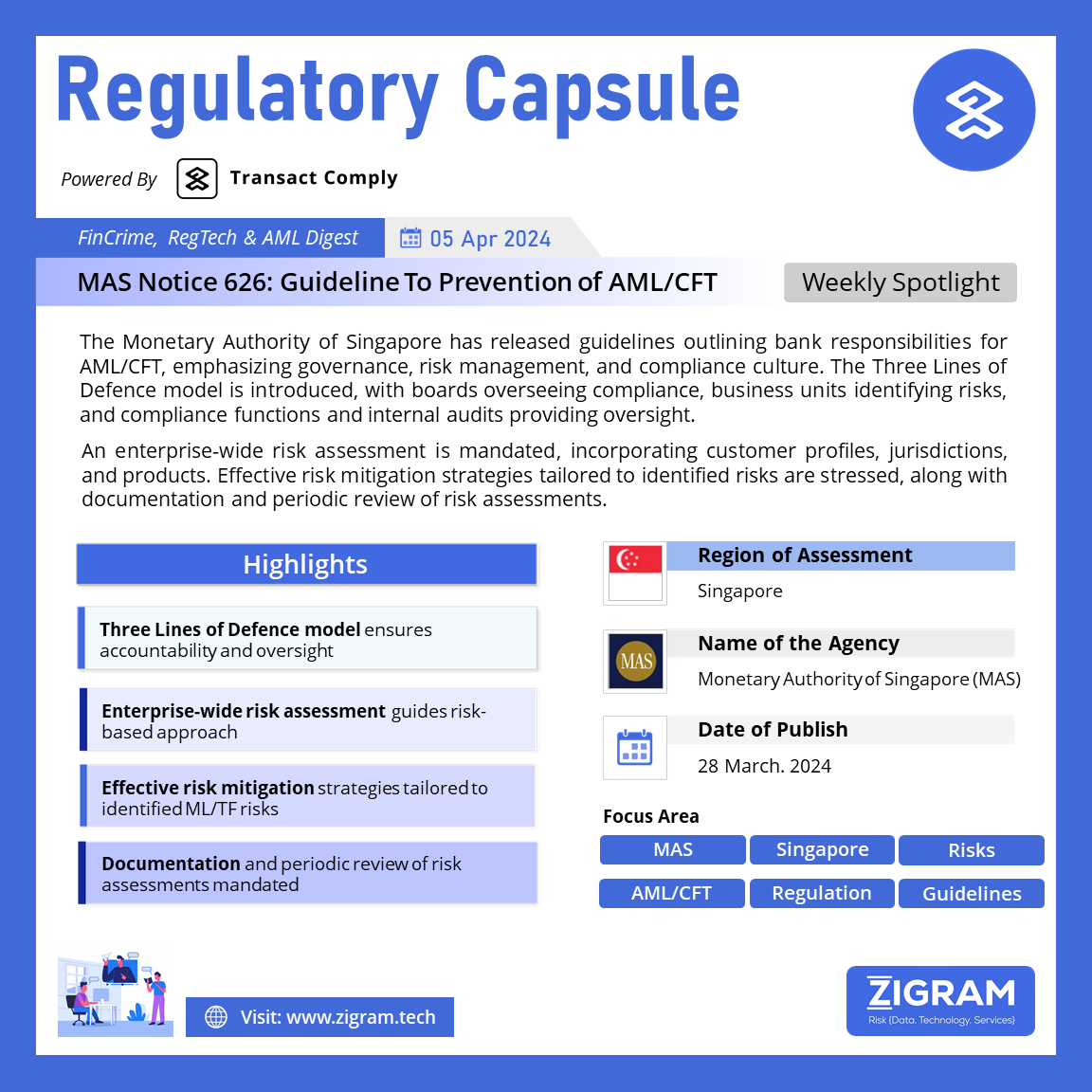 MAS Notice 626: Guidelines to Prevention of AML/CFT