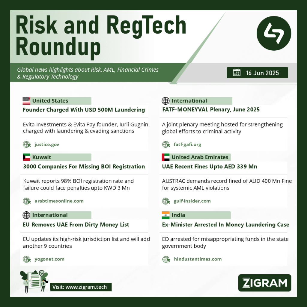 Anti Money Laundering News 16 Jun 2025