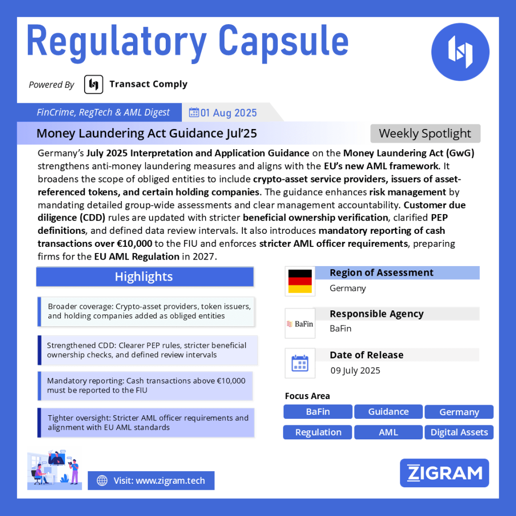 Money Laundering Act Guidance July 2025