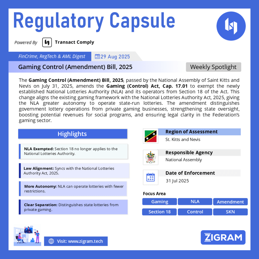 Gaming Control (Amendment), 2025