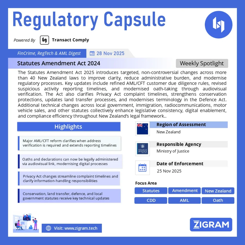 Statutes Amendment Act 2025: Key Legal Updates, AML Changes & Compliance Impacts