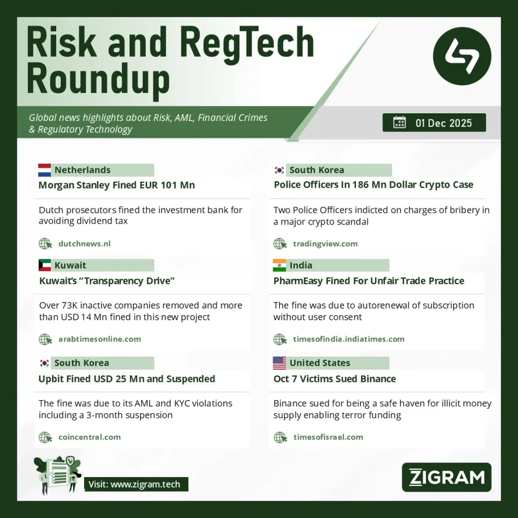 Anti Money Laundering News 01 Dec 2025
