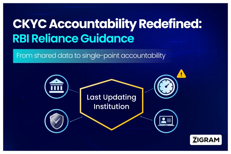 RBI CKYC reliance guidance framework showing accountability of last updating institution in India