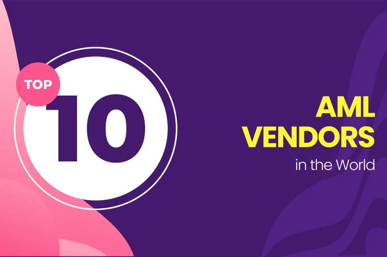 Top AML vendors 2026 comparison showing AML software platforms for compliance and transaction monitoring