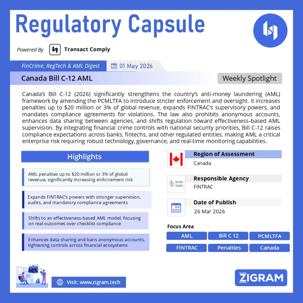 Canada Bill C-12 AML: 7 Critical Changes Reshaping Compliance in 2026